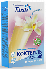 Сухая смесь для приготовления молочного коктейля со вкусом ванили ТМ Fitelle 150 г (коробка)