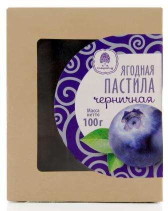 Пастила без сахара Черника, Сибирский кедр, 100 г