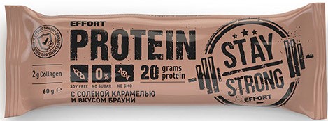 Протеиновый батончик с коллагеном Соленая карамель со вкусом брауни, Effort, 60 г 