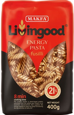 Спирали Energy pasta Livingood, Макфа, 400 г