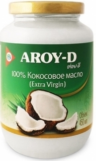 Кокосовое масло (extra virgin) 100%, AROY-D, 450 мл, ст. б.