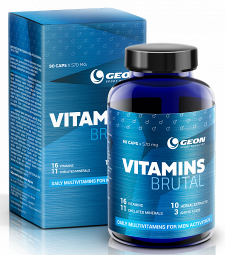 Витаминный комплекс Brutal Vitamins, Geon, 570 мл/90 капс