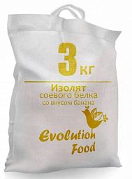 Изолят соевого белка со вкусом банан, Evolution Food, мешок 3кг