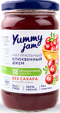 Джем клюквенный низкокалорийный, Yummy jam, 350 г