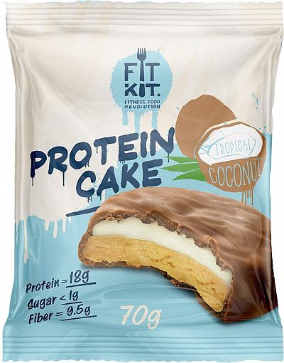 Протеиновое печенье Тропический кокос, FitKit, 70 г