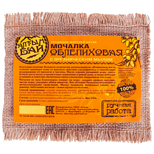 Мочалка "Облепиховая" льняная с органическим мылом АЛТЫН, 130 г 