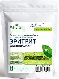 Эритрит столовый подсластитель, FitMall, 500 г
