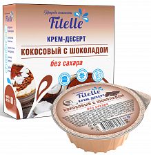 Крем-десерт "Кокосовый с шоколадом", Fitelle, 100 г