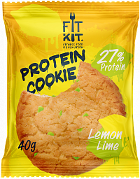 Протеиновое печенье Лимон-Лайм, FitKit, 40 г