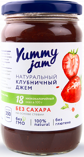 Джем клубничный низкокалорийный, Yummy jam, 350 г
